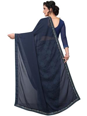 floral half & half saree with blouse - 15734767 - Standard Image - 2