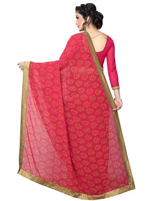 floral printed saree with blouse - 15734773 - Standard Image - 2