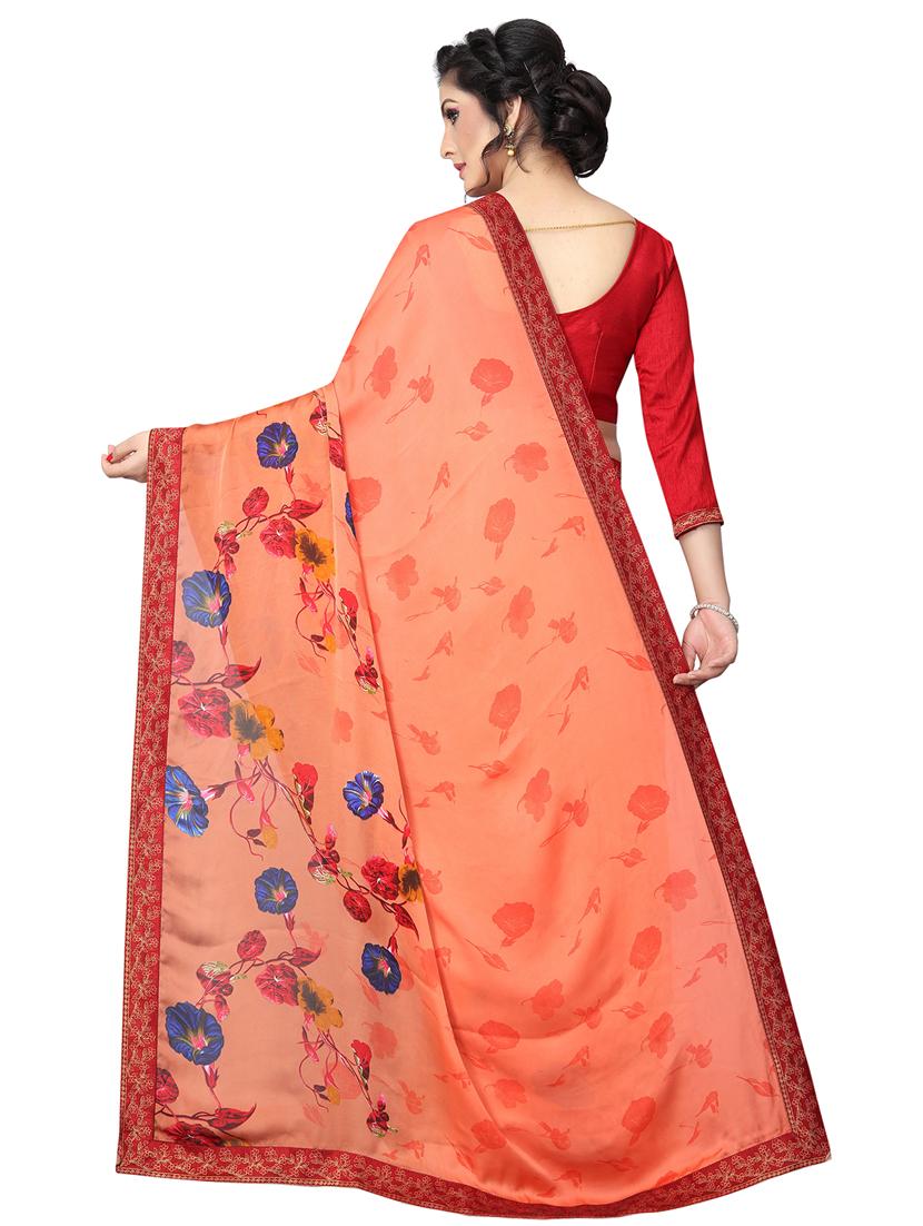 digital floral printed saree with blouse - 15734782 - Zoom Image - 2