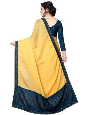 embellished pallu bordered saree with blouse - 15734786 - Standard Image - 2