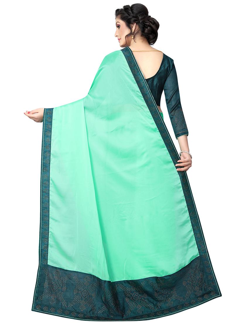 embellished pallu bordered saree with blouse - 15734787 - Zoom Image - 2