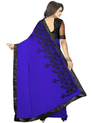 floral dori embroidered saree with blouse - 15734907 - Standard Image - 2