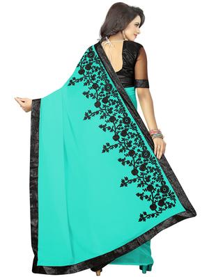 floral dori embroidered saree with blouse - 15734910 - Standard Image - 2