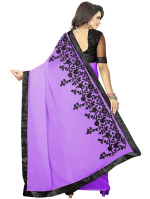 floral dori embroidered saree with blouse - 15734914 - Standard Image - 2