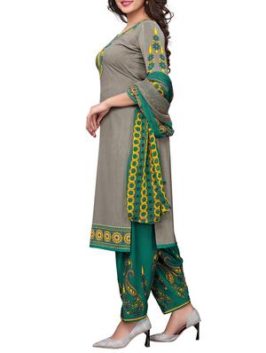 Printed unstitched salwar suit - 15734934 - Standard Image - 2