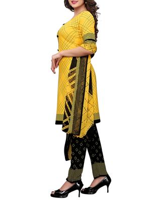 Printed unstitched palazzo suit - 15734935 - Standard Image - 2