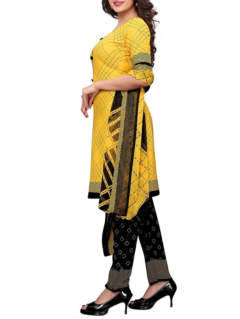 Printed unstitched palazzo suit - 15734935 - Zoom Image - 2