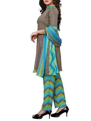 Printed unstitched palazzo suit - 15734937 - Standard Image - 2