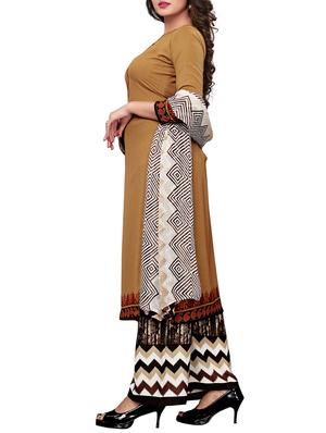 Printed unstitched palazzo suit - 15734938 - Standard Image - 2