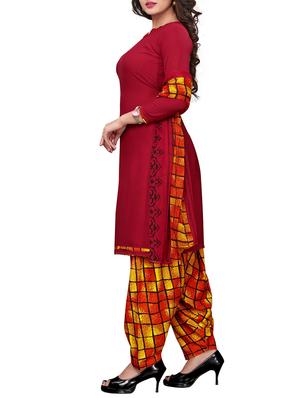 Printed unstitched salwar suit - 15734947 - Standard Image - 2