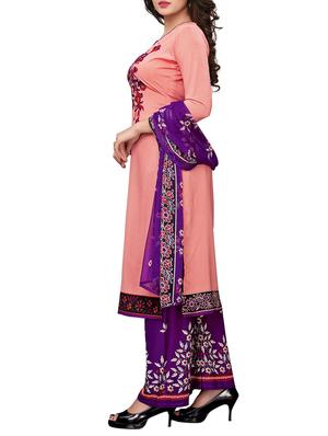 Printed unstitched palazzo suit - 15734949 - Standard Image - 2