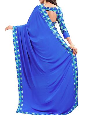geometrical half and half saree with blouse - 15735028 - Standard Image - 2