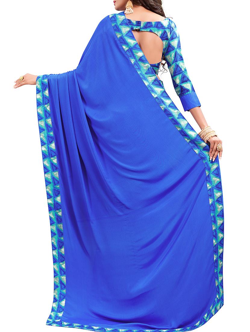 geometrical half and half saree with blouse - 15735028 - Zoom Image - 2