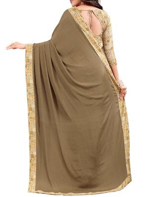 geometrical half and half saree with blouse - 15735033 - Standard Image - 2