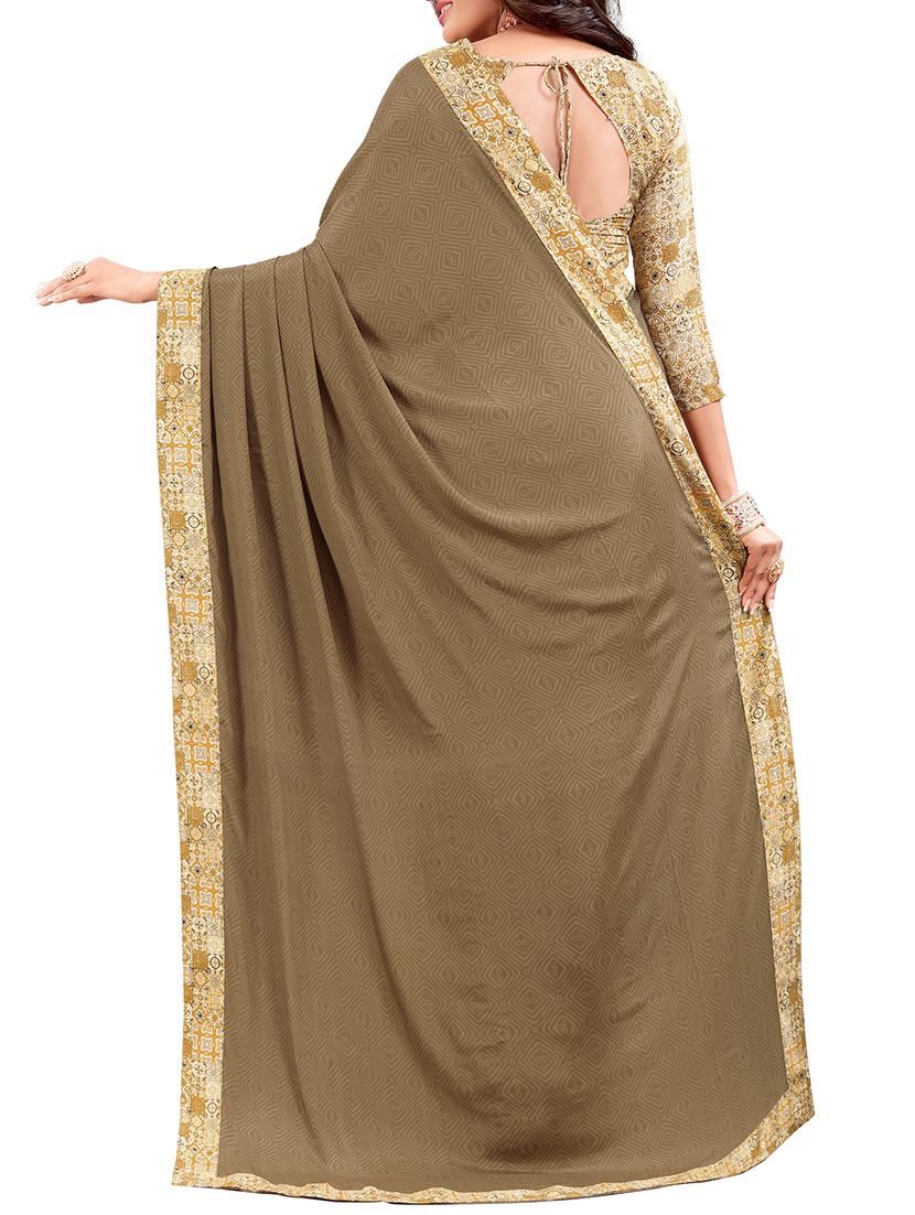 geometrical half and half saree with blouse - 15735033 - Zoom Image - 2
