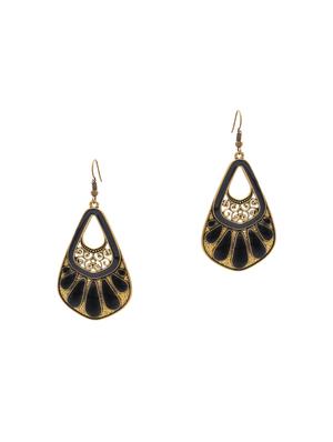 gold metal jhumka earring - 15735192 - Standard Image - 2