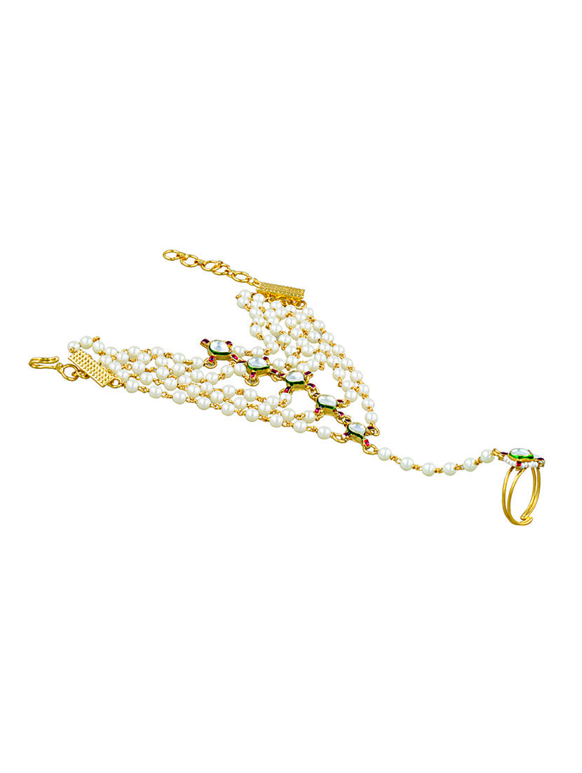 gold tone link bracelet - 15735200 - Zoom Image - 2