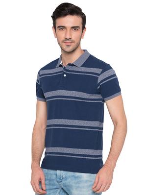 navy blue cotton polo t-shirt - 15735243 - Standard Image - 2
