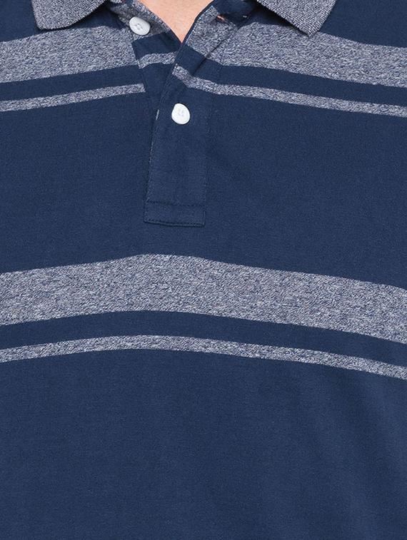 navy blue cotton polo t-shirt - 15735243 - Zoom Image - 5