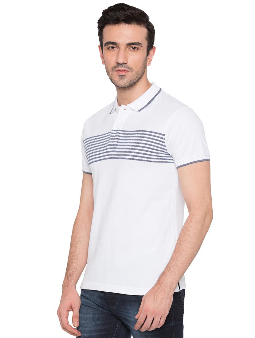 white cotton polo t-shirt - 15735244 - Zoom Image - 2