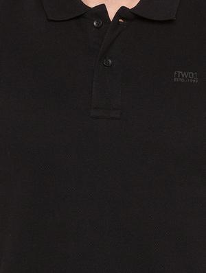 black cotton polo t-shirt - 15735245 - Standard Image - 5