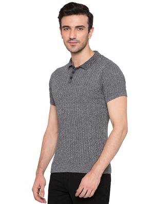 grey cotton polo t-shirt - 15735249 - Standard Image - 2