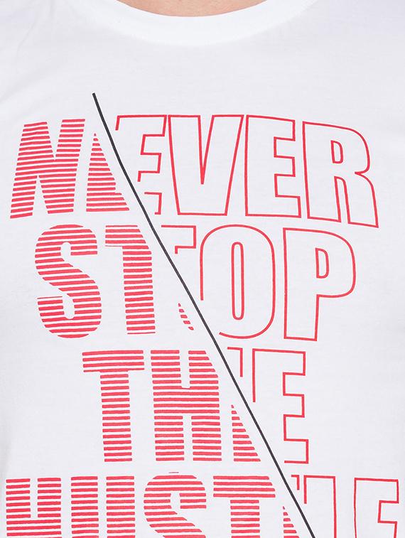 white cotton chest print tshirt - 15735258 - Zoom Image - 5
