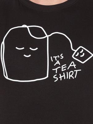 black cotton chest print tshirt - 15735263 - Standard Image - 5