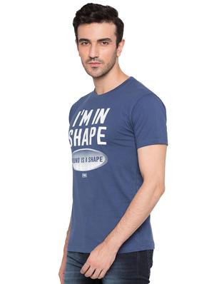blue cotton chest print tshirt - 15735265 - Standard Image - 2