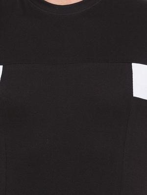 black cotton monochrome t-shirt - 15735274 - Standard Image - 5