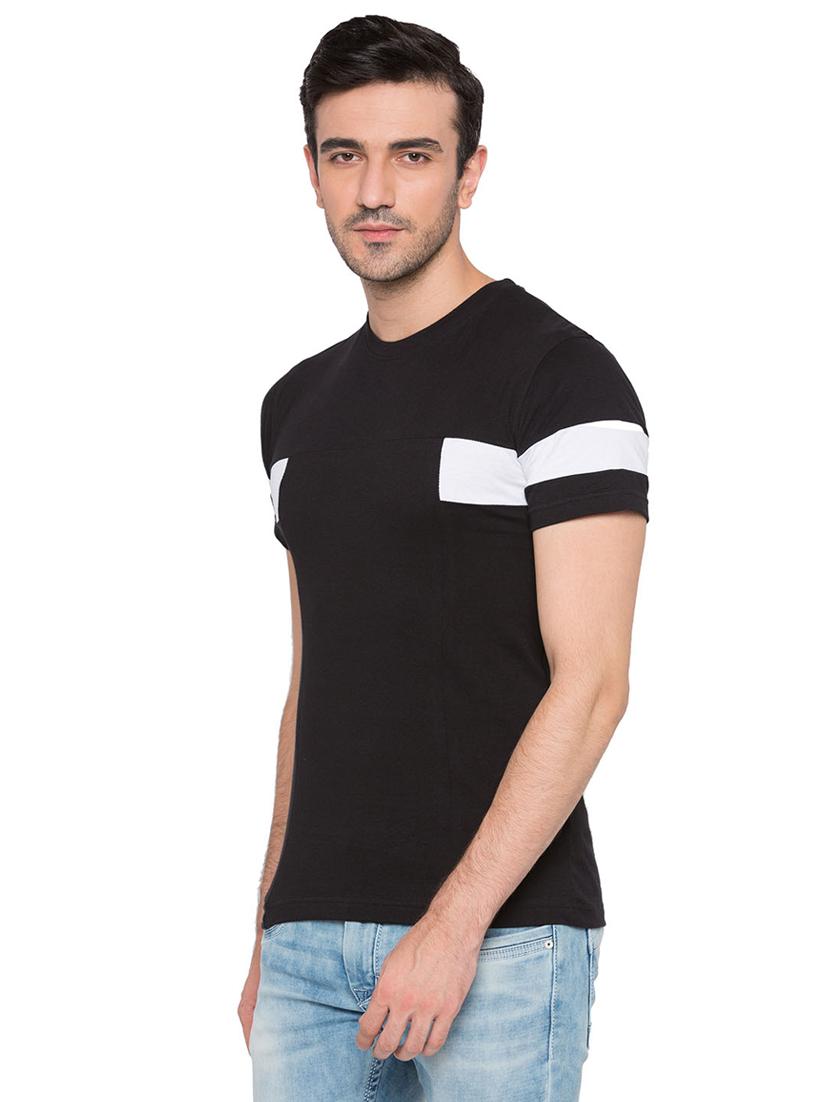 black cotton monochrome t-shirt - 15735274 - Zoom Image - 2
