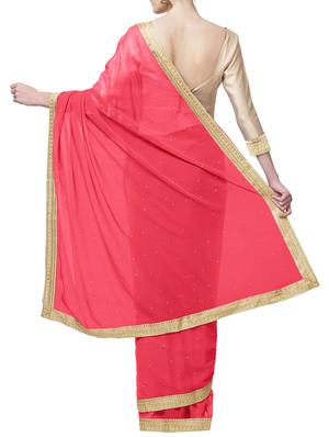 lace border embellished saree with blouse - 15735289 - Standard Image - 2