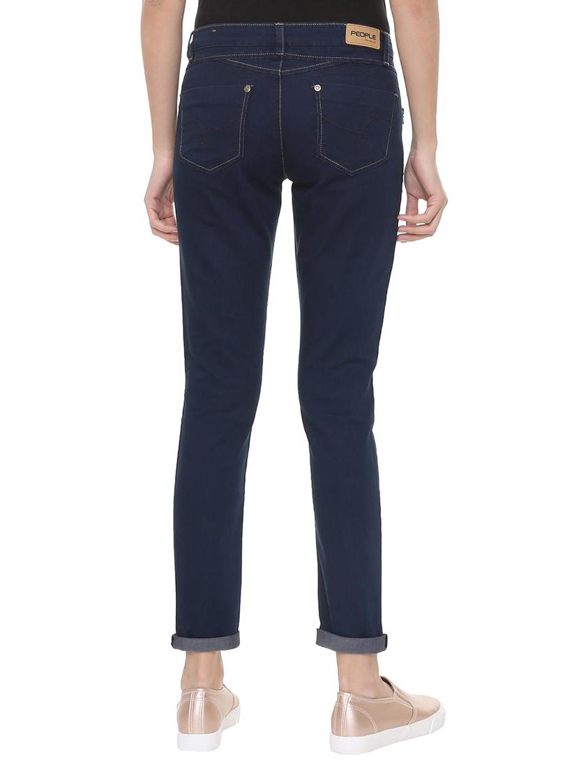 turn up hem mid rise jeans - 15735329 - Zoom Image - 2