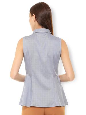 concealed placket sleeveless top - 15735400 - Standard Image - 2
