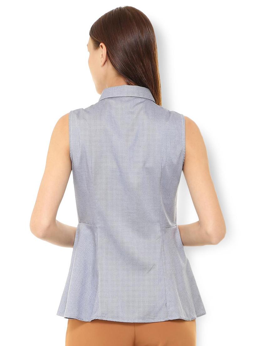 concealed placket sleeveless top - 15735400 - Zoom Image - 2