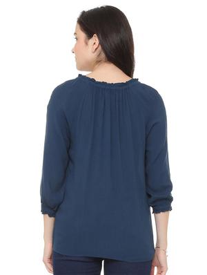 tie up neck printed top - 15735403 - Standard Image - 2