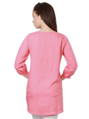 lace detail embroidered tunic - 15735406 - Standard Image - 2