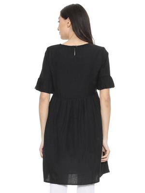 gathered waist embroidered tunic - 15735408 - Standard Image - 2