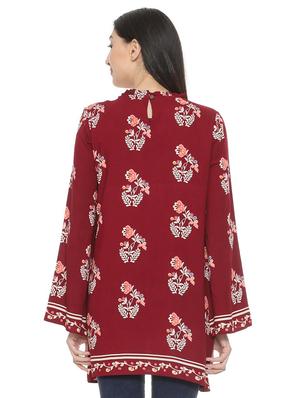 long sleeved block print tunic - 15735409 - Standard Image - 2