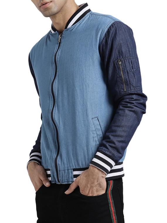 blue cotton denim jacket - 15735686 - Zoom Image - 2