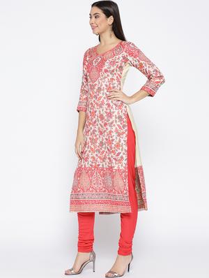 Self-design unstitched churidaar suit - 15735766 - Standard Image - 2