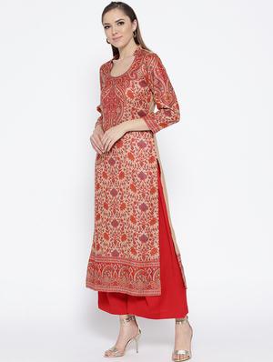 Self-design unstitched palazzo suit - 15735770 - Standard Image - 2