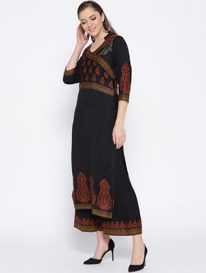 Self-design unstitched palazzo suit - 15735778 - Standard Image - 2