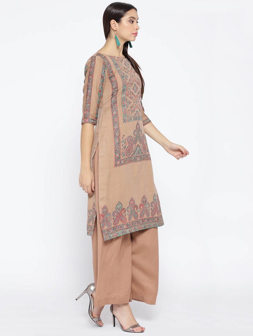 Self-design unstitched palazzo suit - 15735783 - Zoom Image - 2