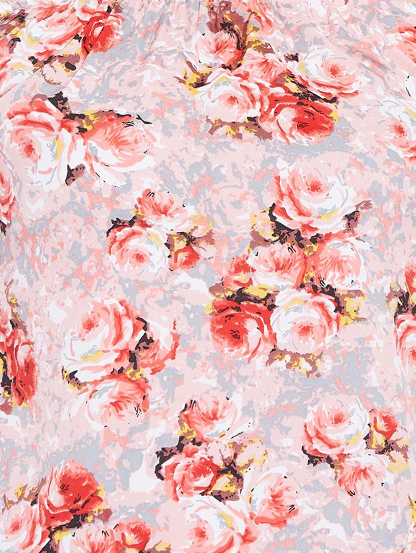 cold shoulder bell sleeved floral top - 15735847 - Zoom Image - 5