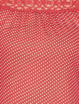 lace yoke polka dots top - 15735852 - Standard Image - 5