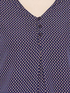 button detail tie up sleeved top - 15735853 - Standard Image - 5