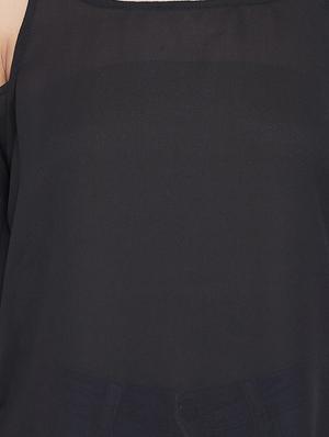 cold shoulder asymmetric top - 15735855 - Standard Image - 5