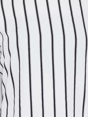 criss cross lace up sleeved striped top - 15735863 - Standard Image - 5