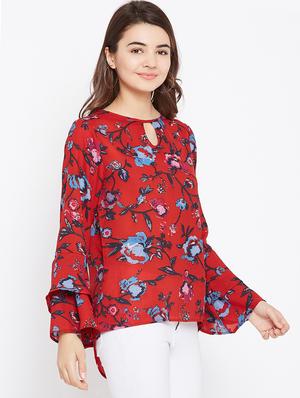keyhole neck high low tunic - 15735865 - Standard Image - 2